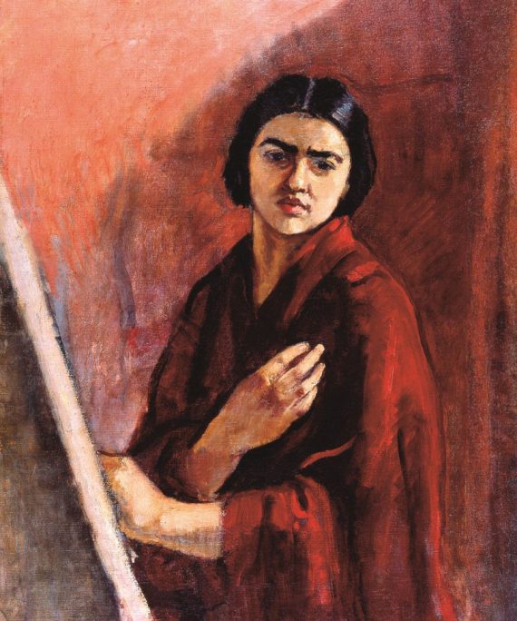 Self-Portrait with Easel